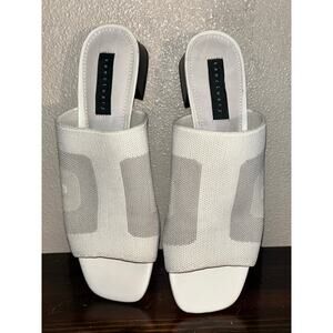 Sanctuary  Milk  Rumble  Square  Toe  Stretch  Knit  Block  Heel  7.5  NWOB